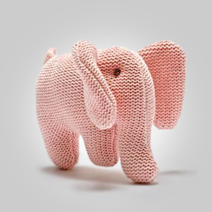 Best Years Pink Elephant Baby Rattle
