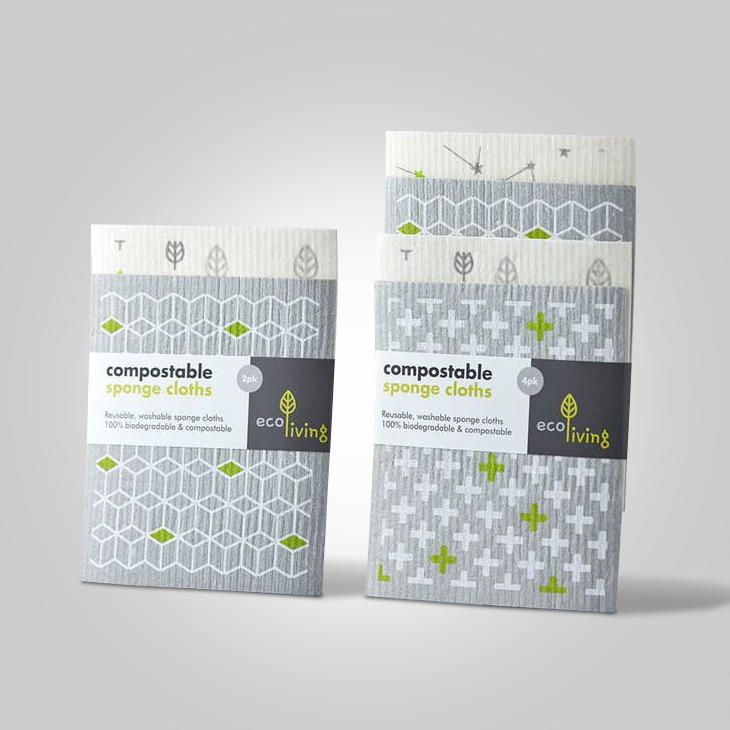 Eco Living Compostable Sponge Cloths