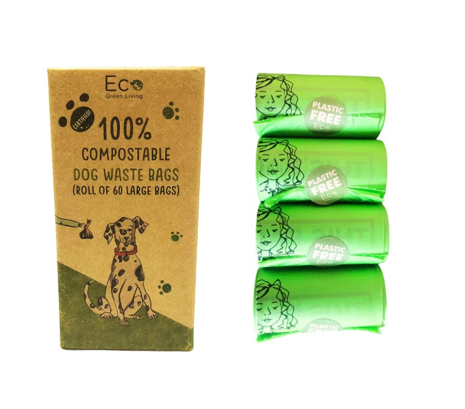 Eco Green Living Compostable Dog Waste Bags (60 bags)