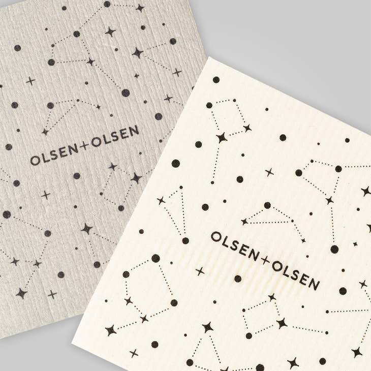 Olsen + Olsen Compostable Sponge Cloths / Single (Constellations)